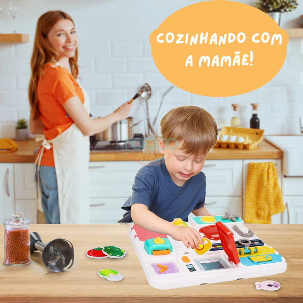 Little Kitchen - Prancheta de Treinamento de Habilidades Finas Montessori Inspire