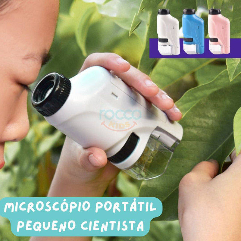 Microscópio Portátil Pequeno Cientista