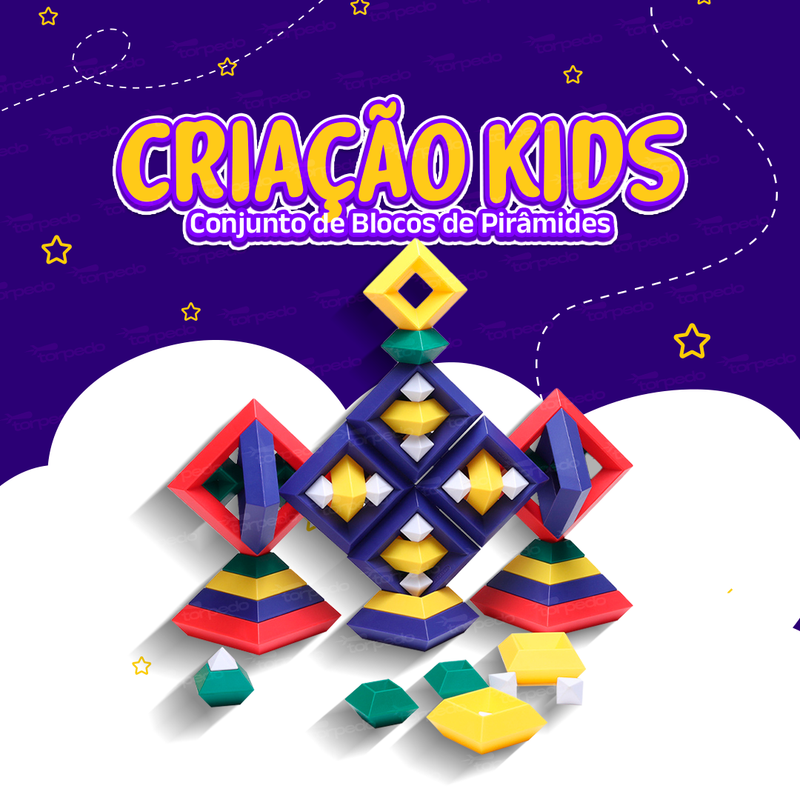 Criação Kids - Conjunto de Blocos de Piramides