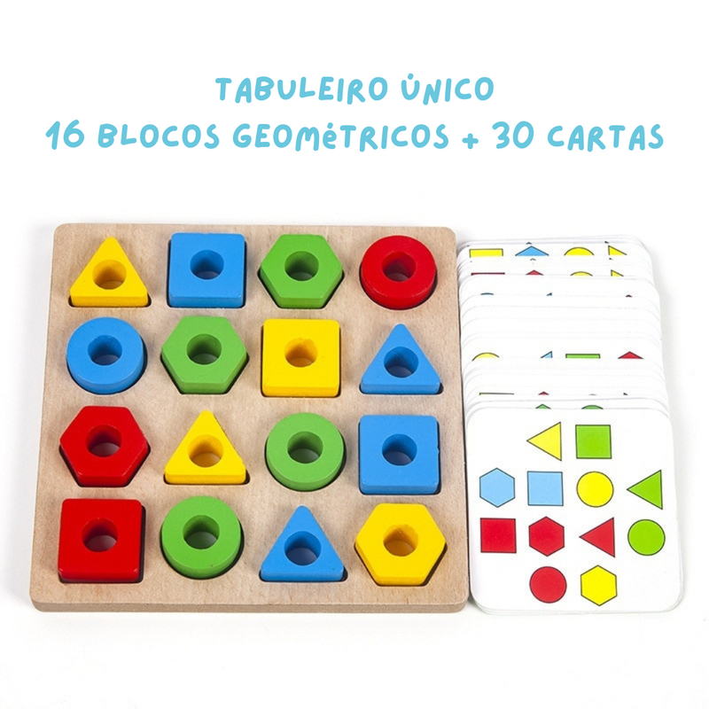 Tabuleiro de Encaixe Montessori Inspired - Formas Geométricas