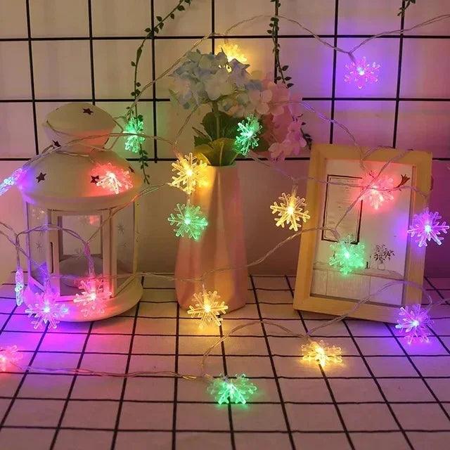 Luzes de Natal de Flocos Led