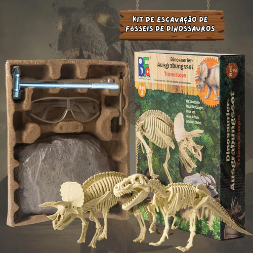 Kit de Escavação de Fósseis de Dinossauros